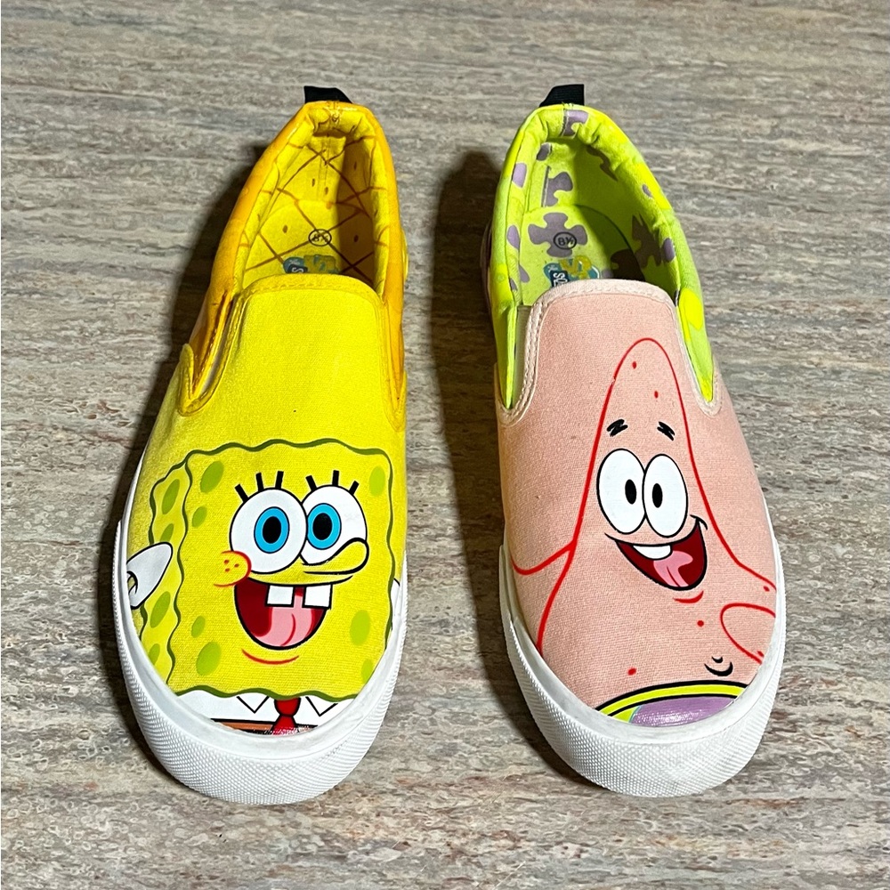 SpongeBob SquarePants Patrick Yellow and Pink Slip on Sneakers Vibrant Design